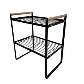 ESTANTE ORGANIZADOR  2 NIVELES 33x21x37CM HASTA 15KG MADERA/METAL