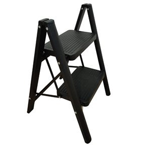 ESCALERA 2 NIVELES METAL  39x45x54CM NEGRO