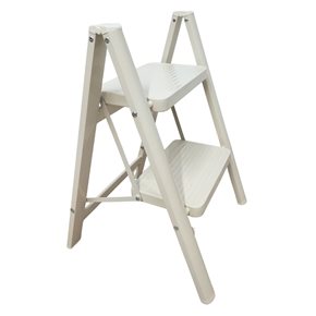 ESCALERA 2 NIVELES METAL 39x45x54CM BEIGE