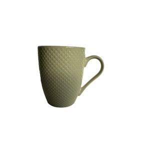 SET X4 TAZAS DISEÑO PANEL 360ML 8.5X10.5CM BLANCO
