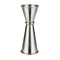 MEDIDOR JIGGER 25/50ML ACERO INOX.  H11.3CM