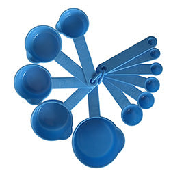 SET X11PZAS TAZA Y CUCHARA MEDIDORA PLASTICO SURTIDO