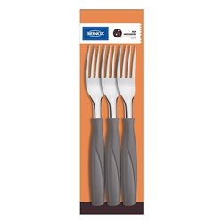 SET 3 TENEDORES MESA 19CM ITAPARICA GRIS BRINOX