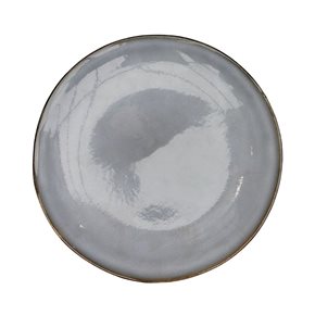 PLATO DE POSTRE CERAMICA D22CM GLAZE CELESTE