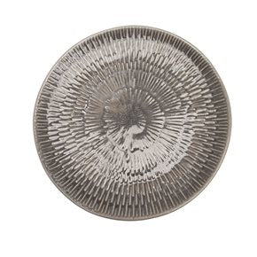 PLATO DE POSTRE CERAMICA D22CM TEXTURA GRIS