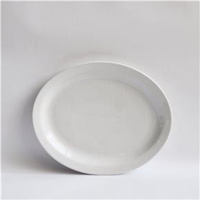 FUENTE OVAL 27CM LINEA RECTA BLANCO VERBANO