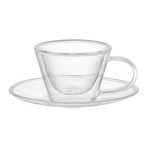 SET 2 TAZAS D.PARED C/PLATO 80ML BORO VARENNA