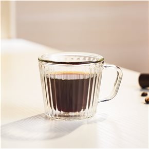 SET 2 VASOS DOBLE PARED RAYAS 80ML BORO VARENNA
