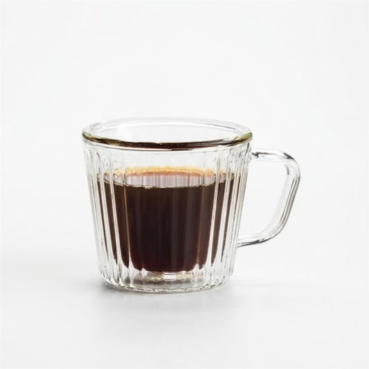 SET 2 TAZAS DOBLE PARED RAYAS 80ML BORO VARENNA