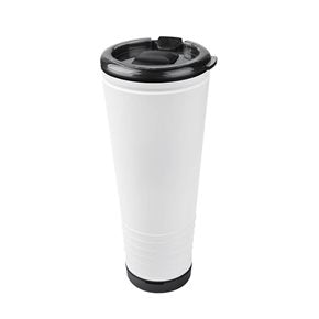 MUG TERMICO C/SILBATO VUVUZELA PLAST. 500ML BLANCO
