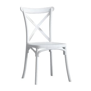 SILLA CROSS DE JARDIN BLANCA EN POLIPROPILENO