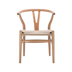 SILLA WISHBONE EN MADERA MACIZA NATURAL