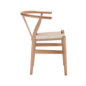 SILLA WISHBONE EN MADERA MACIZA NATURAL