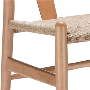 SILLA WISHBONE EN MADERA MACIZA NATURAL