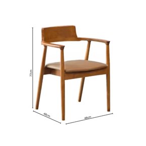 SILLA SALAMANCA EN MADERA CON ASIENTO TAPIZADO