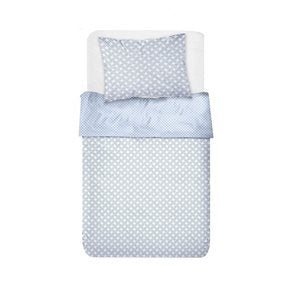 JUEGO DE SABANAS ALGODON 144H TWIN 90x190+30CM ENTRAMADO CELESTE CANNON