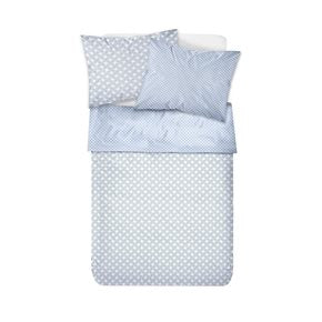 JUEGO DE SABANAS ALGODON 144H FULL 140x190+30CM ENTRAMADO CELESTE CANNON