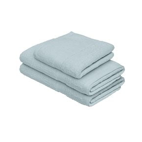 SET 3 TOALLAS: 40x70 + 2*70x140CM ALGODON AQUA CANNON