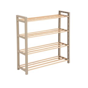 ZAPATERA  4 NIVELES 66X20X68.5CMS MADERA Y PP