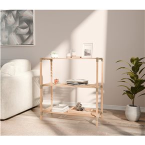 ESTANTERIA 3 NIVELES 78X65X30CMS MADERA