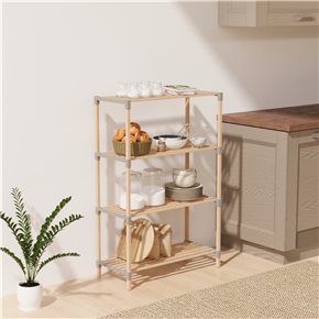 ESTANTERIA 4 NIVELES 116X65X30CM MADERA