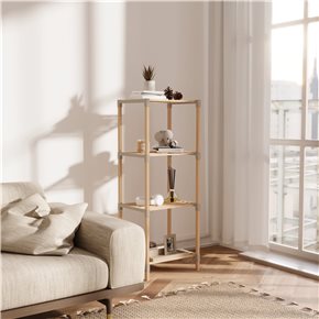 ESTANTERIA 4 NIVELES 116X38X30CM MADERA