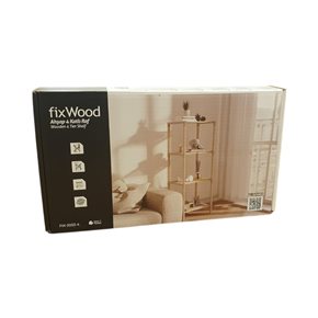 ESTANTERIA 4 NIVELES 116X38X30CM MADERA