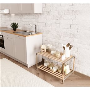 ESTANTERIA 2 NIVELES 45X33X66CM MADERA