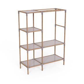 ORGANIZADOR/PERCHERO 3 NIVELES  155X47X111CMS MADERA Y PP