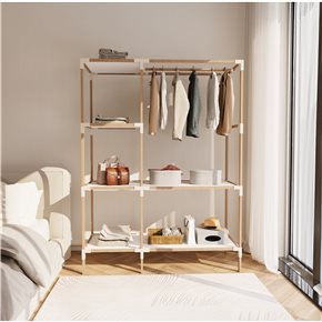 ORGANIZADOR/PERCHERO 3 NIVELES  155X47X111CMS MADERA Y PP