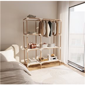 ORGANIZADOR/PERCHERO 3 NIVELES  155X47X111CMS MADERA Y PP