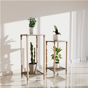 ORGANIZADOR SET X2UNID 48x28x25CMS / 59x28x25CMS MADERA Y PP