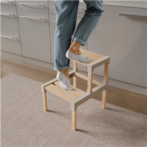 ESCALERA 2 NIVELES 38X3939CM MADERA