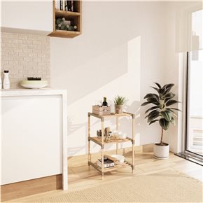 ESTANTERIA 3 NIVELES 78X38X30CMS MADERA