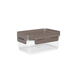RECIPIENTE PLASTICO FLAP 250ML 13x9x6CM WARM GRAY