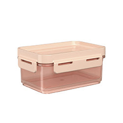 RECIPIENTE PLASTICO FLAP 250ML ROSA BLUSH 13x9x6CM