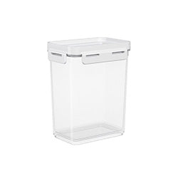 RECIPIENTE PLASTICO 900ML BLANCO FLAP 13x9x16CM