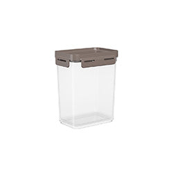 RECIPIENTE PLASTICO FLAP 900ML 13x9x16CM WARM GRAY
