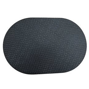INDIVIDUAL SIMIL CUERO OVAL 45x30CM NEGRO
