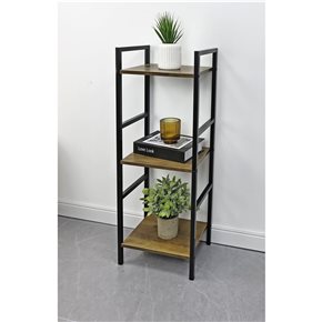 ESTANTERIA 3 NIVELES 29.5X24X80CM MADERA Y METAL