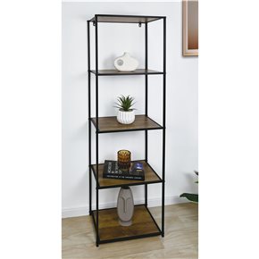 ESTANTERIA 5 NIVELES 45X30X150CM MADERA Y METAL