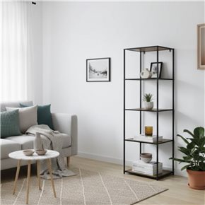 ESTANTERIA 5 NIVELES 45X30X150CM MADERA Y METAL