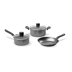 JUEGO DE OLLAS 3 PIEZAS GARLIC GRAFITO BRINOX