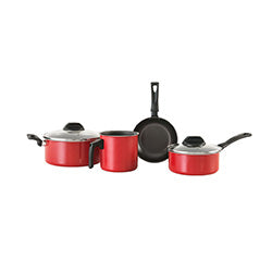 JUEGO DE OLLAS 4 PIEZAS GARLIC ROJO BRINOX