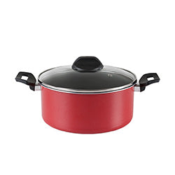OLLA D22/H10CM 3.4LTS C/TAPA GARLIC ROJO