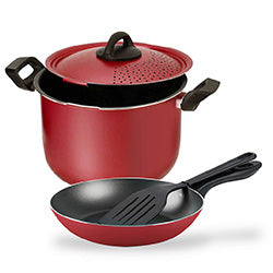 SET OLLA PASTERA+SARTEN 24CM CHILLI CHERRY BRINOX