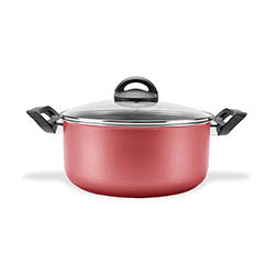 OLLA C/ TAPA 4.5L ALUMINO CHILLI CHERRY. D24/H11.5CM