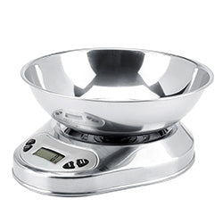 BALANZA DE COCINA ACERO INOX.  22x18x10CM