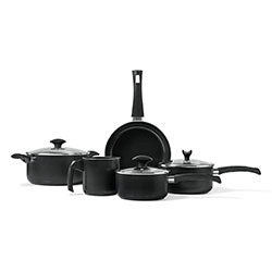 JUEGO DE OLLAS 5 PIEZAS MASALA NEGRO BRINOX