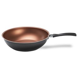 WOK D26x8CM 3L ALUMINIO TOPAZIO COBRE/GRIS